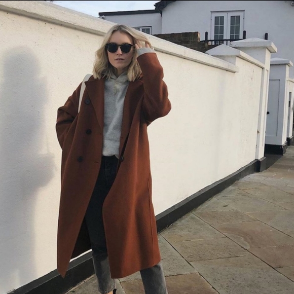 Riley Wool Overcoat in Rust - Picture 5 of 9